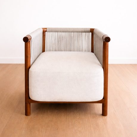 Arden Rope Lounge Chair solid wood frame modern accent chair